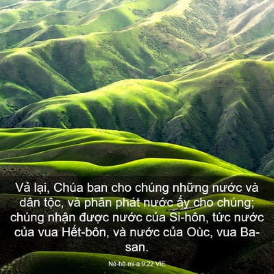 Picture 03 - Nê-hê-mi-a 9:22 VIE - Vả lại, Chúa ban cho chúng những nước - Bible Verse Picture
