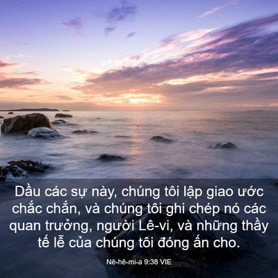 Picture 03 - Nê-hê-mi-a 9:38 VIE - Dầu các sự này, chúng tôi lập giao - Bible Verse Picture