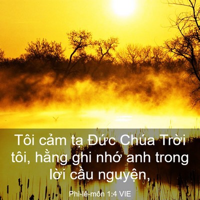Picture 03 - Phi-lê-môn 1:4 VIE - Tôi cảm tạ Đức Chúa Trời tôi, hằng - Bible Verse Picture