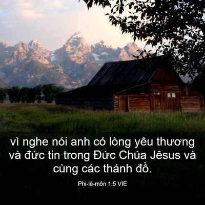 Picture 03 - Phi-lê-môn 1:5 VIE - vì nghe nói anh có lòng yêu thương và - Bible Verse Picture