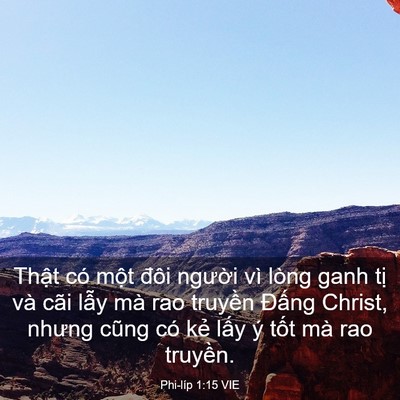 Picture 03 - Phi-líp 1:15 VIE - Thật có một đôi người vì lòng ganh - Bible Verse Picture