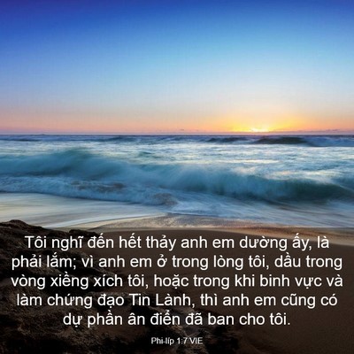 Picture 03 - Phi-líp 1:7 VIE - Tôi nghĩ đến hết thảy anh em dường - Bible Verse Picture