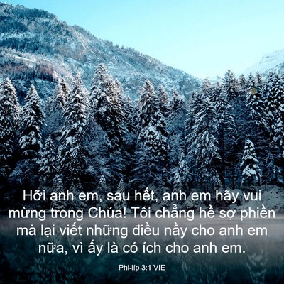 Picture 03 - Phi-líp 3:1 VIE - Hỡi anh em, sau hết, anh em hãy vui mừng - Bible Verse Picture