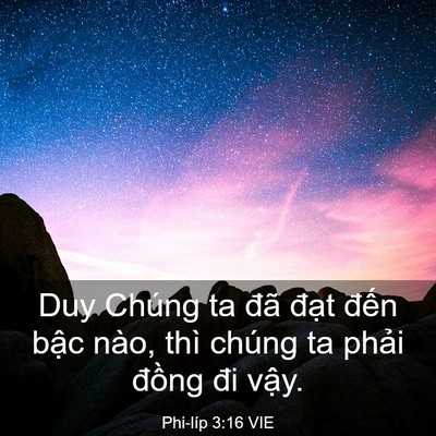 Picture 03 - Phi-líp 3:16 VIE - Duy Chúng ta đã đạt đến bậc nào, thì - Bible Verse Picture