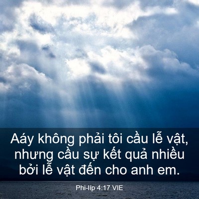 Picture 03 - Phi-líp 4:17 VIE - Aáy không phải tôi cầu lễ vật, nhưng - Bible Verse Picture