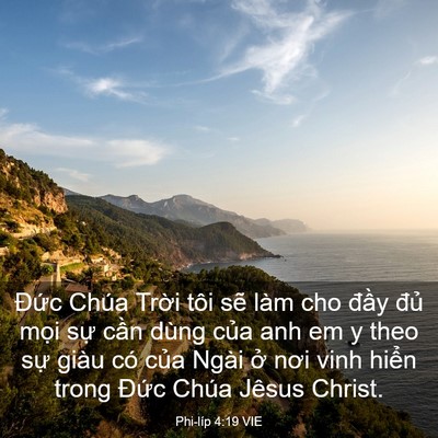 Picture 03 - Phi-líp 4:19 VIE - Đức Chúa Trời tôi sẽ làm cho đầy - Bible Verse Picture