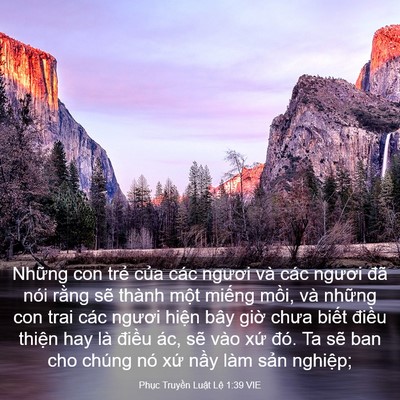 Picture 03 - Phục Truyền Luật Lệ 1:39 VIE - Những con trẻ của các ngươi và các - Bible Verse Picture