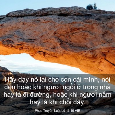 Picture 03 - Phục Truyền Luật Lệ 11:19 VIE - Hãy dạy nó lại cho con cái mình, nói - Bible Verse Picture