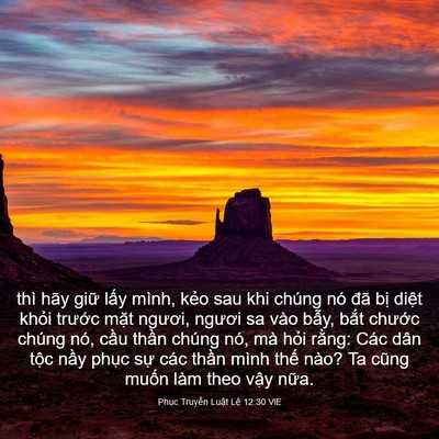 Picture 03 - Phục Truyền Luật Lệ 12:30 VIE - thì hãy giữ lấy mình, kẻo sau khi chúng - Bible Verse Picture