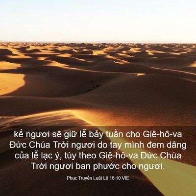 Picture 03 - Phục Truyền Luật Lệ 16:10 VIE - kế ngươi sẽ giữ lễ bảy tuần cho - Bible Verse Picture