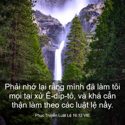 Picture 03 - Phục Truyền Luật Lệ 16:12 VIE - Phải nhớ lại rằng mình đã làm tôi - Bible Verse Picture