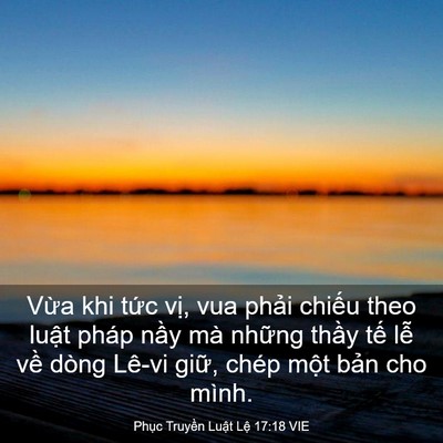 Picture 03 - Phục Truyền Luật Lệ 17:18 VIE - Vừa khi tức vị, vua phải chiếu theo - Bible Verse Picture