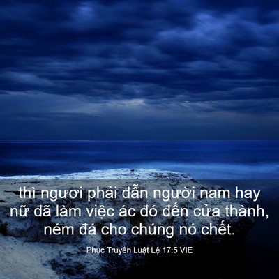 Picture 03 - Phục Truyền Luật Lệ 17:5 VIE - thì ngươi phải dẫn người nam hay nữ - Bible Verse Picture
