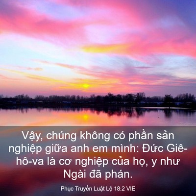 Picture 03 - Phục Truyền Luật Lệ 18:2 VIE - Vậy, chúng không có phần sản nghiệp - Bible Verse Picture