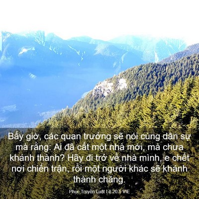 Picture 03 - Phục Truyền Luật Lệ 20:5 VIE - Bấy giờ, các quan trưởng sẽ nói cùng - Bible Verse Picture
