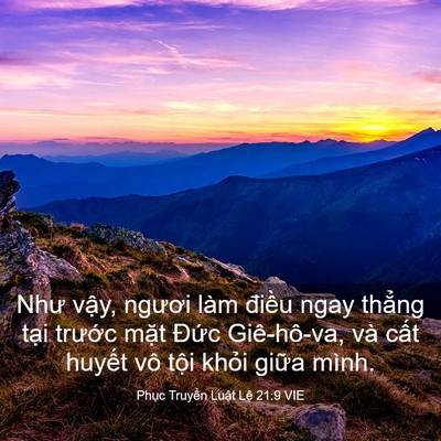 Picture 03 - Phục Truyền Luật Lệ 21:9 VIE - Như vậy, ngươi làm điều ngay thẳng - Bible Verse Picture