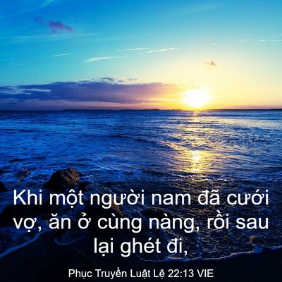 Picture 03 - Phục Truyền Luật Lệ 22:13 VIE - Khi một người nam đã cưới vợ, ăn ở - Bible Verse Picture