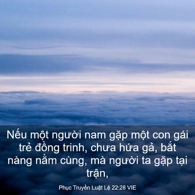 Picture 03 - Phục Truyền Luật Lệ 22:28 VIE - Nếu một người nam gặp một con gái - Bible Verse Picture