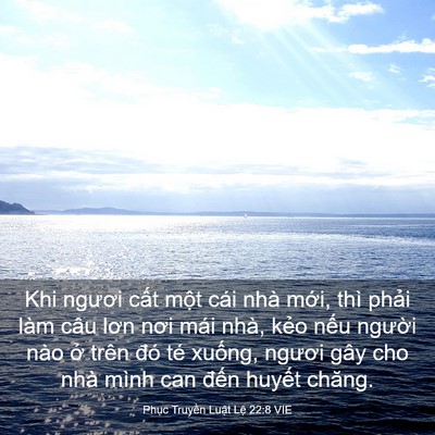 Picture 03 - Phục Truyền Luật Lệ 22:8 VIE - Khi ngươi cất một cái nhà mới, thì - Bible Verse Picture