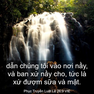 Picture 03 - Phục Truyền Luật Lệ 26:9 VIE - dẫn chúng tôi vào nơi nầy, và ban xứ - Bible Verse Picture