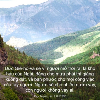 Picture 03 - Phục Truyền Luật Lệ 28:12 VIE - Đức Giê-hô-va sẽ vì ngươi mở trời - Bible Verse Picture