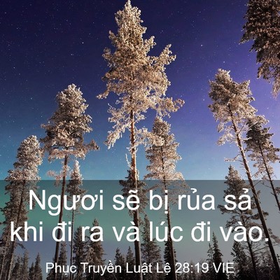 Picture 03 - Phục Truyền Luật Lệ 28:19 VIE - Ngươi sẽ bị rủa sả khi đi ra và lúc - Bible Verse Picture