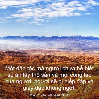 Picture 03 - Phục Truyền Luật Lệ 28:33 VIE - Một dân tộc mà ngươi chưa hề biết - Bible Verse Picture