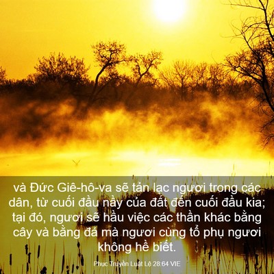 Picture 03 - Phục Truyền Luật Lệ 28:64 VIE - và Đức Giê-hô-va sẽ tản lạc ngươi - Bible Verse Picture