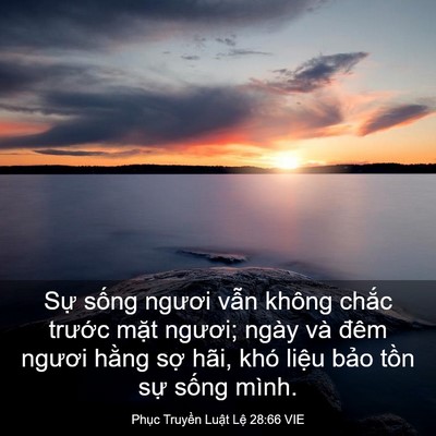 Picture 03 - Phục Truyền Luật Lệ 28:66 VIE - Sự sống ngươi vẫn không chắc trước - Bible Verse Picture