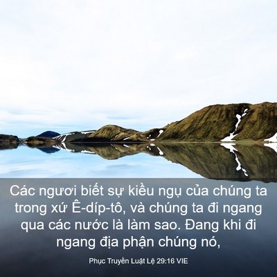 Picture 03 - Phục Truyền Luật Lệ 29:16 VIE - Các ngươi biết sự kiều ngụ của - Bible Verse Picture
