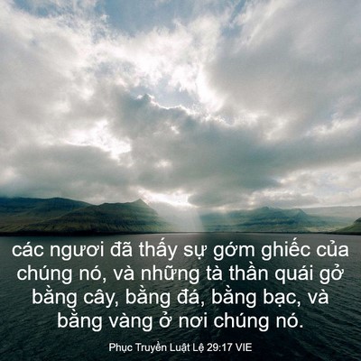Picture 03 - Phục Truyền Luật Lệ 29:17 VIE - các ngươi đã thấy sự gớm ghiếc của - Bible Verse Picture