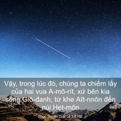 Picture 03 - Phục Truyền Luật Lệ 3:8 VIE - Vậy, trong lúc đó, chúng ta chiếm lấy - Bible Verse Picture