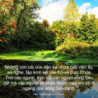 Picture 03 - Phục Truyền Luật Lệ 31:13 VIE - Những con cái của dân sự chưa biết - Bible Verse Picture