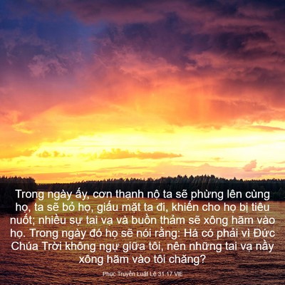 Picture 03 - Phục Truyền Luật Lệ 31:17 VIE - Trong ngày ấy, cơn thạnh nộ ta sẽ - Bible Verse Picture