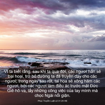 Picture 03 - Phục Truyền Luật Lệ 31:29 VIE - Vì ta biết rằng, sau khi ta qua đời, các - Bible Verse Picture