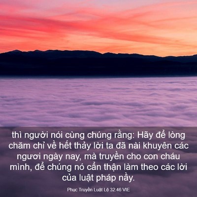 Picture 03 - Phục Truyền Luật Lệ 32:46 VIE - thì người nói cùng chúng rằng: Hãy - Bible Verse Picture