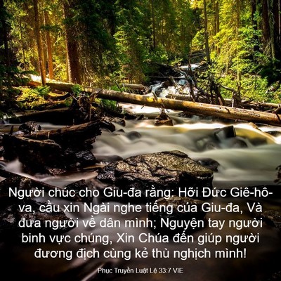 Picture 03 - Phục Truyền Luật Lệ 33:7 VIE - Người chúc cho Giu-đa rằng: Hỡi Đức - Bible Verse Picture