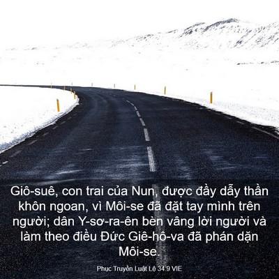 Picture 03 - Phục Truyền Luật Lệ 34:9 VIE - Giô-suê, con trai của Nun, được đầy - Bible Verse Picture
