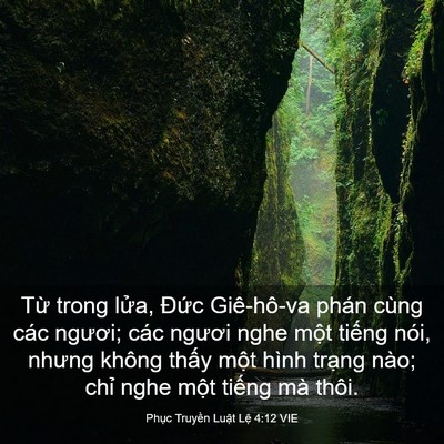 Picture 03 - Phục Truyền Luật Lệ 4:12 VIE - Từ trong lửa, Đức Giê-hô-va phán cùng - Bible Verse Picture