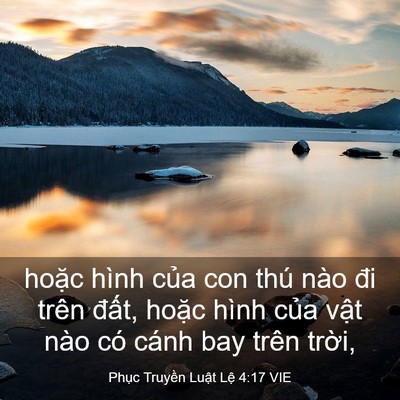 Picture 03 - Phục Truyền Luật Lệ 4:17 VIE - hoặc hình của con thú nào đi trên - Bible Verse Picture
