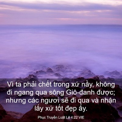 Picture 03 - Phục Truyền Luật Lệ 4:22 VIE - Vì ta phải chết trong xứ nầy, không đi - Bible Verse Picture