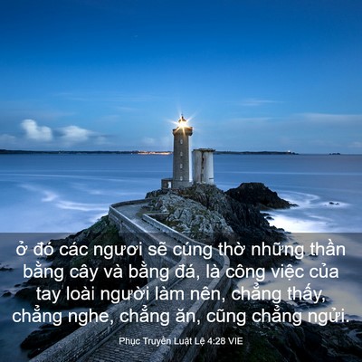 Picture 03 - Phục Truyền Luật Lệ 4:28 VIE - ở đó các ngươi sẽ cúng thờ những - Bible Verse Picture