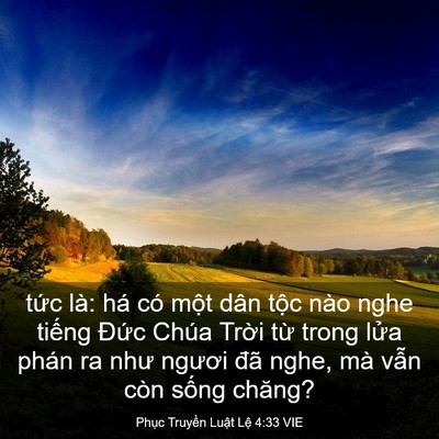 Picture 03 - Phục Truyền Luật Lệ 4:33 VIE - tức là: há có một dân tộc nào nghe - Bible Verse Picture