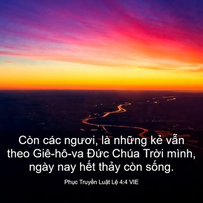 Picture 03 - Phục Truyền Luật Lệ 4:4 VIE - Còn các ngươi, là những kẻ vẫn theo - Bible Verse Picture