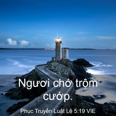 Picture 03 - Phục Truyền Luật Lệ 5:19 VIE - Ngươi chớ trộm - Bible Verse Picture