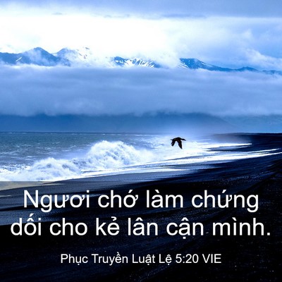 Picture 03 - Phục Truyền Luật Lệ 5:20 VIE - Ngươi chớ làm chứng dối cho kẻ lân - Bible Verse Picture