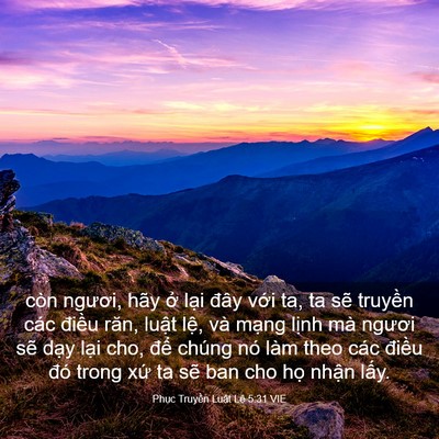 Picture 03 - Phục Truyền Luật Lệ 5:31 VIE - còn ngươi, hãy ở lại đây với ta, ta - Bible Verse Picture