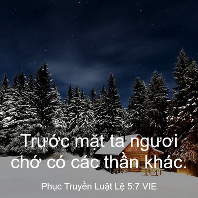 Picture 03 - Phục Truyền Luật Lệ 5:7 VIE - Trước mặt ta ngươi chớ có các thần - Bible Verse Picture