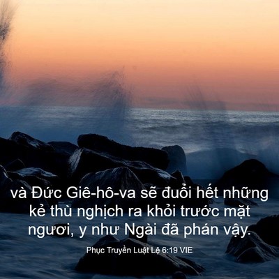Picture 03 - Phục Truyền Luật Lệ 6:19 VIE - và Đức Giê-hô-va sẽ đuổi hết những - Bible Verse Picture
