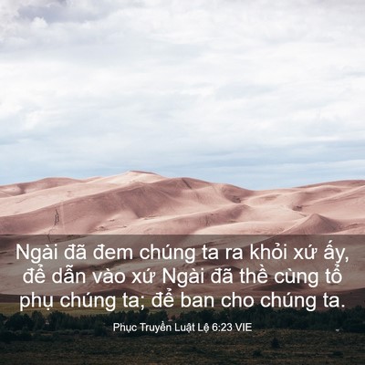 Picture 03 - Phục Truyền Luật Lệ 6:23 VIE - Ngài đã đem chúng ta ra khỏi xứ ấy, - Bible Verse Picture